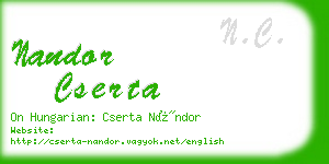 nandor cserta business card